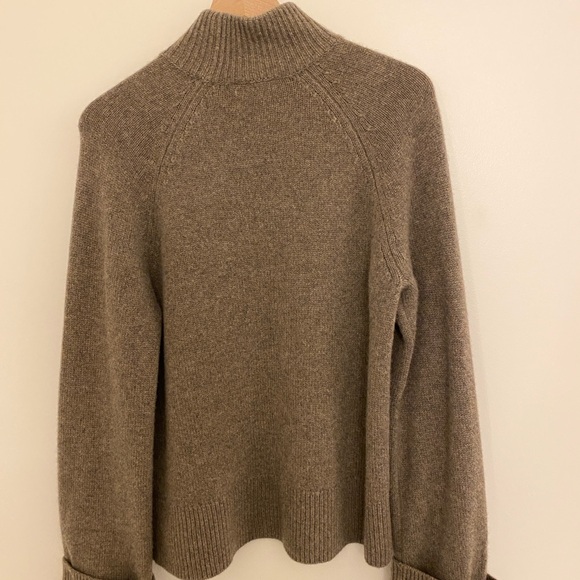 Reformation Garrett Cashmere Oversized Turtleneck Sweater- Oatmeal - Picture 8 of 8